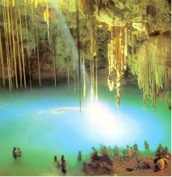 Dzitnup cenote near Vallodolid in the Yucatan